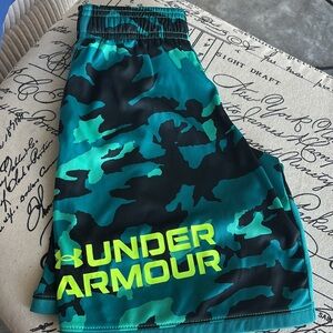 Under Armour Teal and Black Camouflage Shorts
